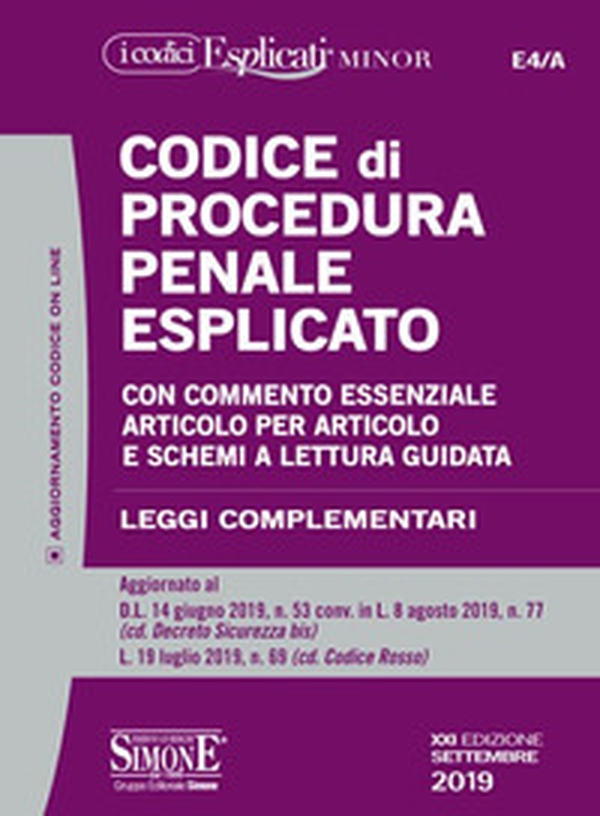 Codice di procedura penale esplicato. Con commento essenziale articolo per articolo e schemi a lettura guidata. Leggi complementari - Librerie.coop Codice di procedura penale esplicato. Con commento essenziale articolo per articolo e schemi a lettura guidata. Leggi complementari - Librerie.coop