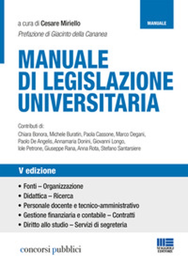 Manuale di legislazione universitaria - Librerie.coop Manuale di legislazione universitaria - Librerie.coop