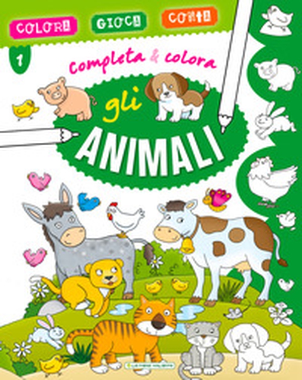 Gli animali. Completa & colora - Librerie.coop Gli animali. Completa & colora - Librerie.coop