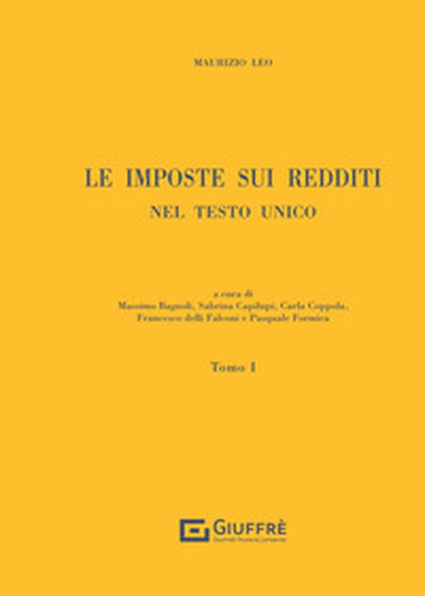 Le imposte sui redditi nel Testo Unico - Vol. 1 - Librerie.coop Le imposte sui redditi nel Testo Unico - Vol. 1 - Librerie.coop
