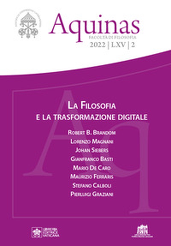 Aquinas. Rivista internazionale di filosofia - Vol. 2 - Librerie.coop Aquinas. Rivista internazionale di filosofia - Vol. 2 - Librerie.coop