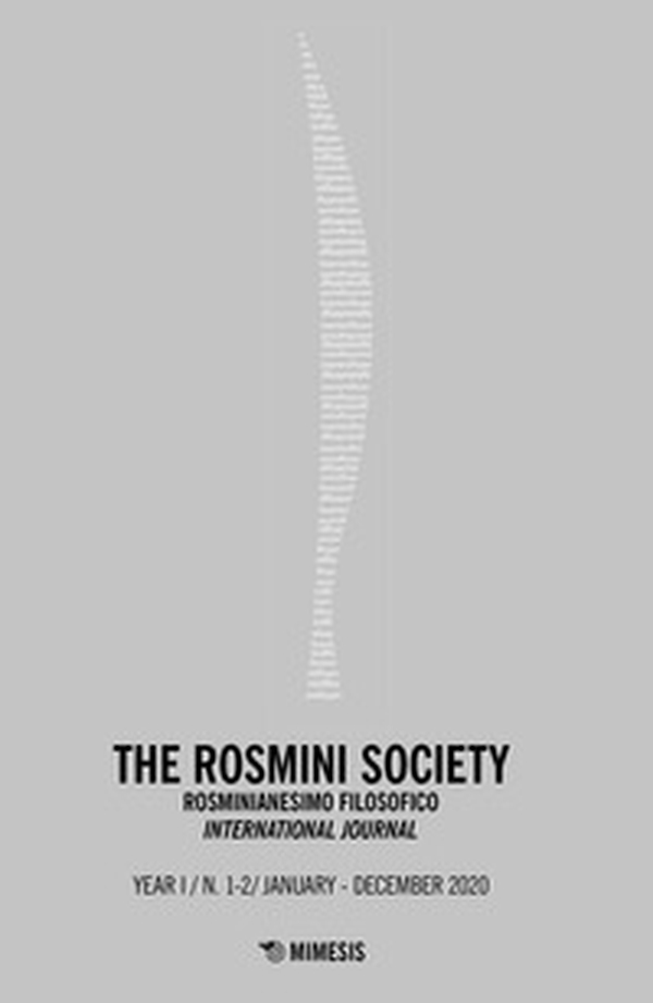 The Rosmini society. Rosminianesimo filosofico international journal - Librerie.coop The Rosmini society. Rosminianesimo filosofico international journal - Librerie.coop