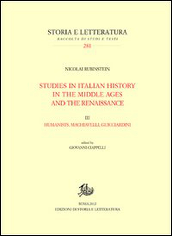 Studies in italian history in the Middle Ages and the Renaissance - Vol. 3 - Librerie.coop Studies in italian history in the Middle Ages and the Renaissance - Vol. 3 - Librerie.coop