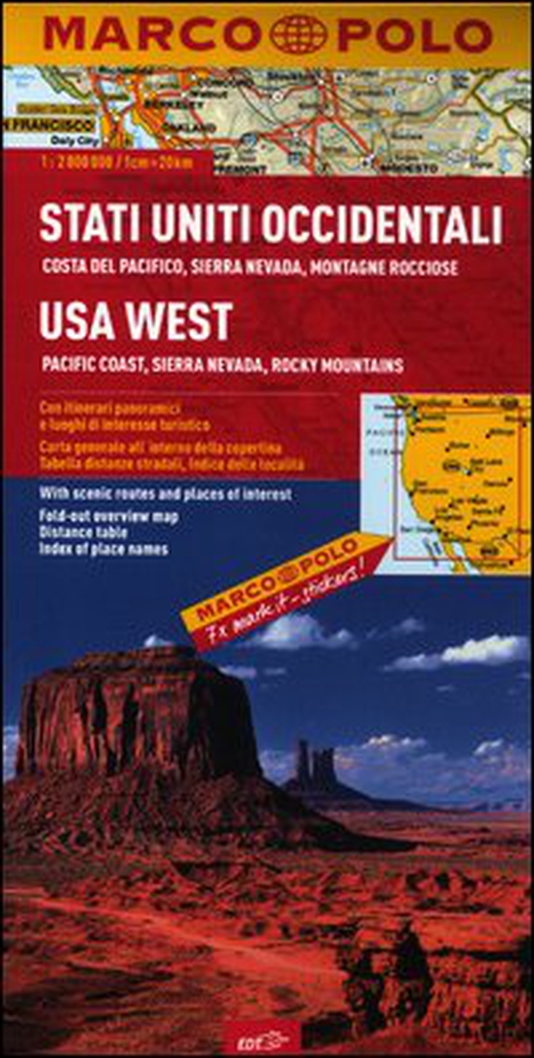 Stati Uniti occidentali. Costa del Pacifico, Sierra Nevada, Montagne Rocciose 1:2.000.000 - Librerie.coop Stati Uniti occidentali. Costa del Pacifico, Sierra Nevada, Montagne Rocciose 1:2.000.000 - Librerie.coop