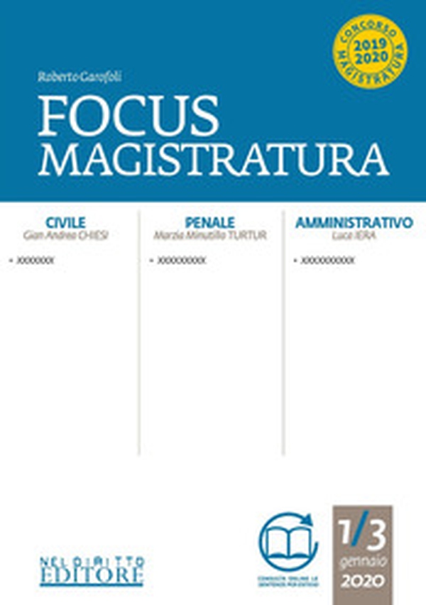 Focus magistratura. Concorso magistratura 2020: Civile, penale, amministrativo - Librerie.coop Focus magistratura. Concorso magistratura 2020: Civile, penale, amministrativo - Librerie.coop