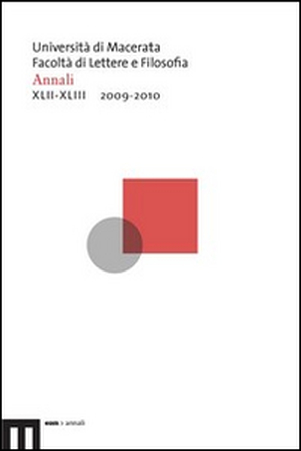 Annali della Facoltà di scienze della formazione dell'Università di Macerata (2009-2010) vol. 42-43 - Librerie.coop Annali della Facoltà di scienze della formazione dell'Università di Macerata (2009-2010) vol. 42-43 - Librerie.coop