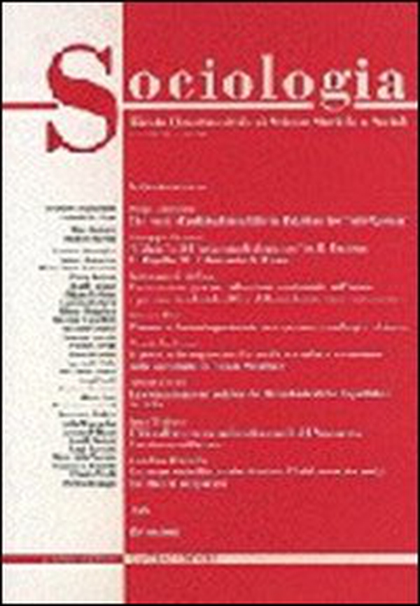 Sociologia. Rivista quadrimestrale di scienze storiche e sociali - Vol. 3 - Librerie.coop Sociologia. Rivista quadrimestrale di scienze storiche e sociali - Vol. 3 - Librerie.coop