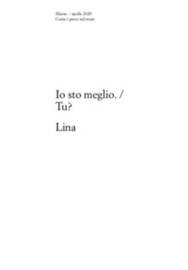 Io sto meglio. / Tu? - Librerie.coop Io sto meglio. / Tu? - Librerie.coop