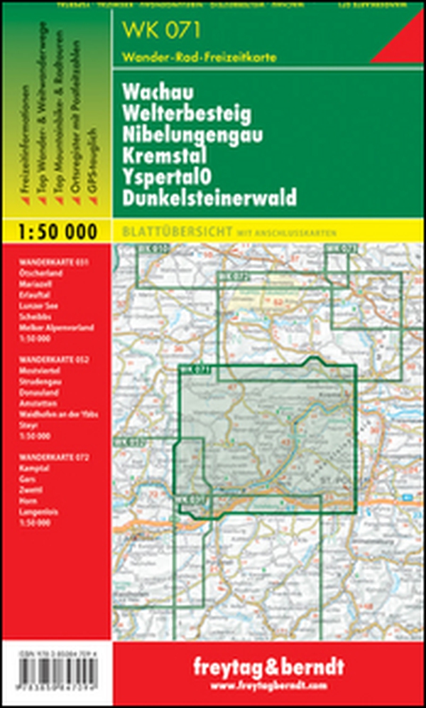 Wachau, Welterbesteig, Nibelungengau, Kremstal, Yspertal, Dunkelsteinerwald 1:50.000 - Librerie.coop Wachau, Welterbesteig, Nibelungengau, Kremstal, Yspertal, Dunkelsteinerwald 1:50.000 - Librerie.coop