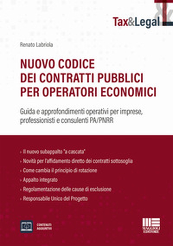 Nuovo codice dei contratti pubblici per operatori economici. Guida e approfondimenti operativi per imprese, professionisti e consulenti PA/PNRR - Librerie.coop Nuovo codice dei contratti pubblici per operatori economici. Guida e approfondimenti operativi per imprese, professionisti e consulenti PA/PNRR - Librerie.coop