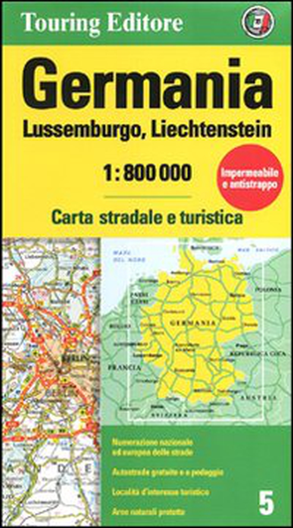 Germania, Lussemburgo, Liechtenstein 1:800.000. Carta stradale e turistica - Librerie.coop Germania, Lussemburgo, Liechtenstein 1:800.000. Carta stradale e turistica - Librerie.coop