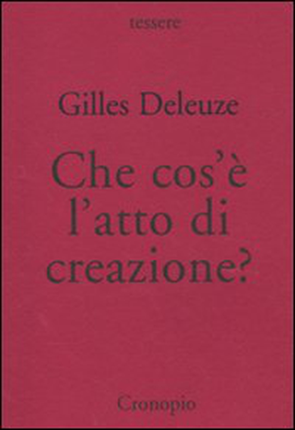 Che cos'è l'atto di creazione? - Librerie.coop Che cos'è l'atto di creazione? - Librerie.coop