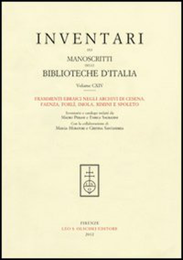Inventari dei manoscritti delle biblioteche d'Italia - Vol. 114 - Librerie.coop Inventari dei manoscritti delle biblioteche d'Italia - Vol. 114 - Librerie.coop