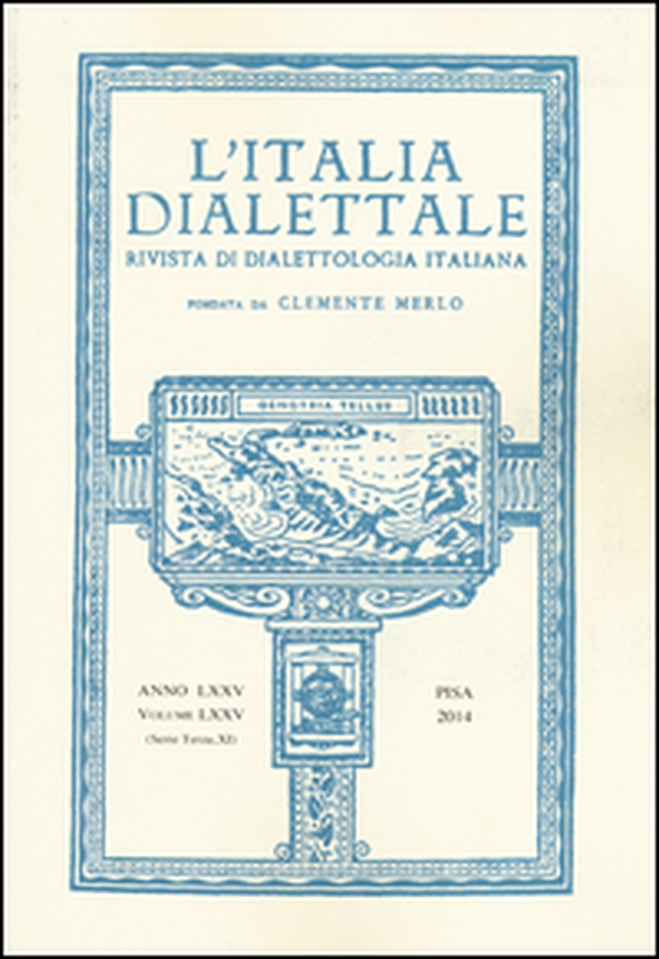 L'Italia dialettale. Rivista di dialettologia italiana - Vol. 75 - Librerie.coop L'Italia dialettale. Rivista di dialettologia italiana - Vol. 75 - Librerie.coop