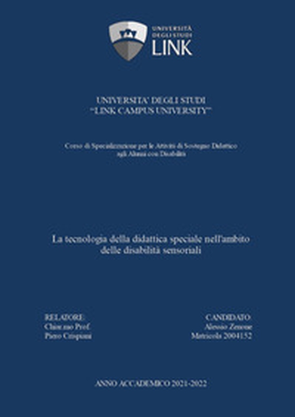 La tecnologia della didattica speciale nell'ambito delle disabilità sensoriali - Librerie.coop La tecnologia della didattica speciale nell'ambito delle disabilità sensoriali - Librerie.coop