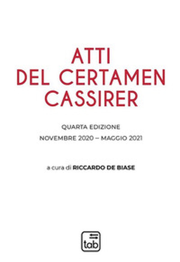 Atti del Certamen Cassirer - Librerie.coop Atti del Certamen Cassirer - Librerie.coop