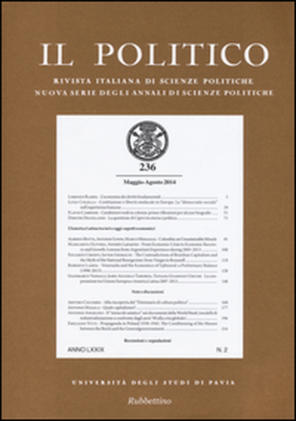 Il politico. Rivista italiana di scienze politiche - Vol. 236 - Librerie.coop Il politico. Rivista italiana di scienze politiche - Vol. 236 - Librerie.coop