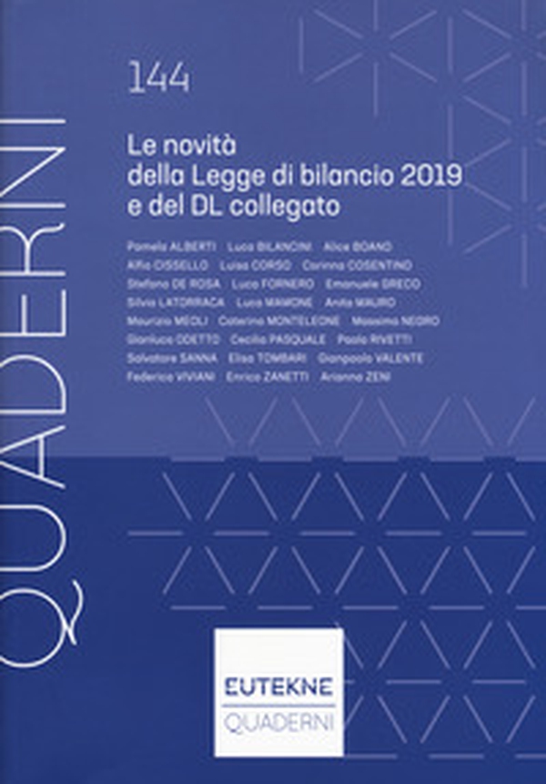 Le novità della legge di bilancio 2019 e del DL collegato - Librerie.coop Le novità della legge di bilancio 2019 e del DL collegato - Librerie.coop