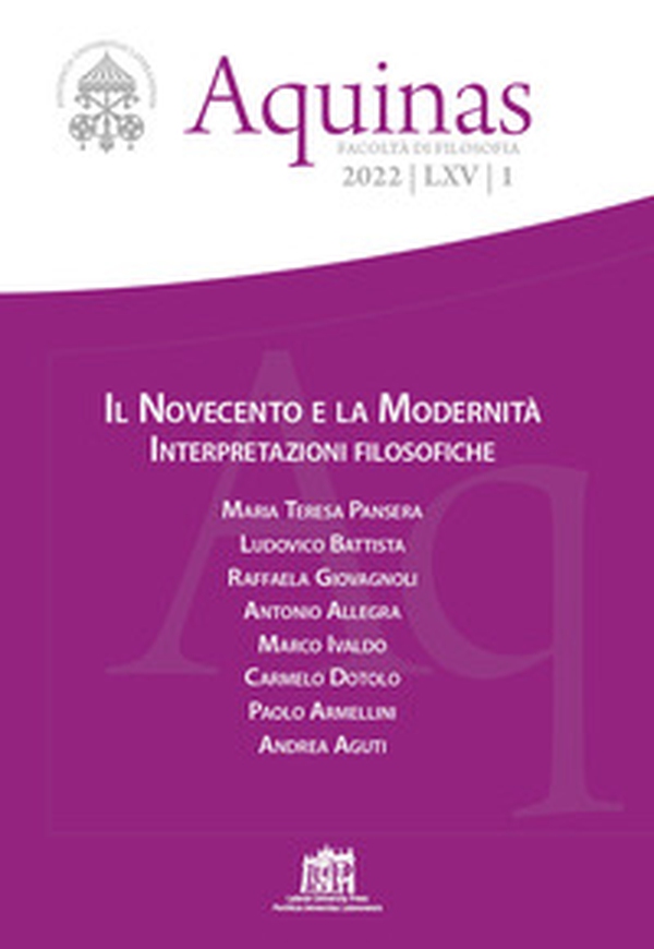 Aquinas. Rivista internazionale di filosofia - Vol. 1 - Librerie.coop Aquinas. Rivista internazionale di filosofia - Vol. 1 - Librerie.coop
