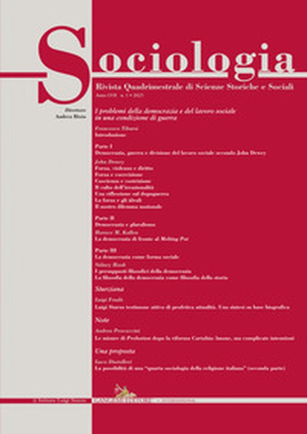 Sociologia. Rivista quadrimestrale di scienze storiche e sociali - Vol. 1 - Librerie.coop Sociologia. Rivista quadrimestrale di scienze storiche e sociali - Vol. 1 - Librerie.coop