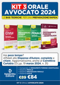 Speciale Orale Avvocato kit 3 dispense + 1 compendio (Penale, Ordinamento forense + Procedura penale + civile) - Librerie.coop