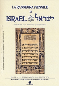 La rassegna mensile di Israel - Vol. 84\1-2 - Librerie.coop
