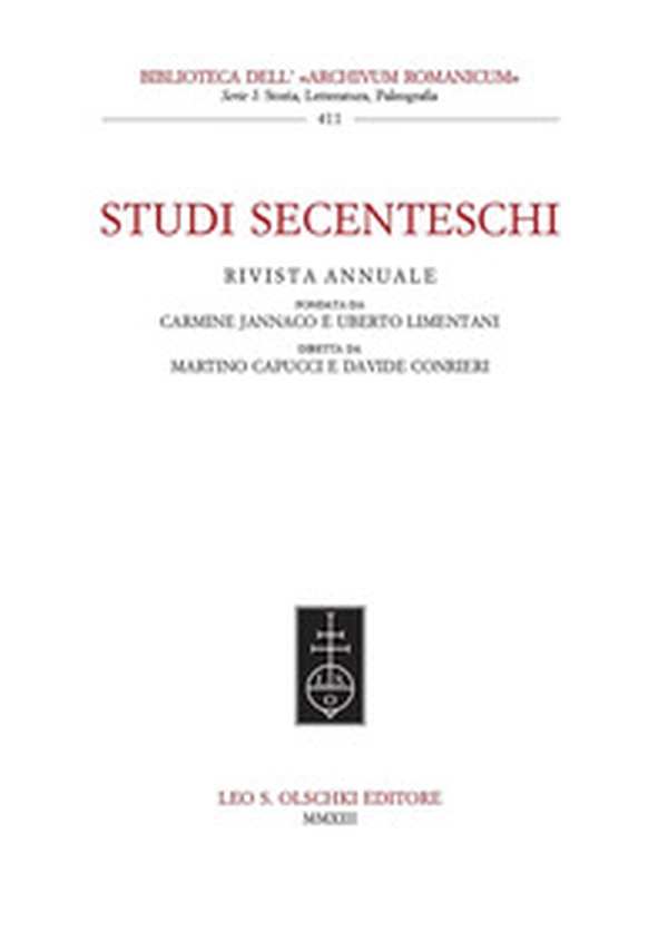 Studi secenteschi - Vol. 62 - Librerie.coop Studi secenteschi - Vol. 62 - Librerie.coop