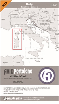 Avioportolano. VFR flight chart LI 7 Italy Sardinia-Corsica. ICAO annex 4 - EU-Regulations compliant. Ediz. italiana e inglese - Librerie.coop