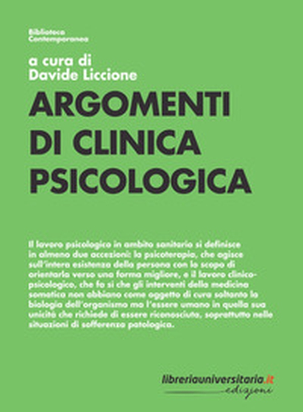 Argomenti di clinica psicologica - Librerie.coop Argomenti di clinica psicologica - Librerie.coop
