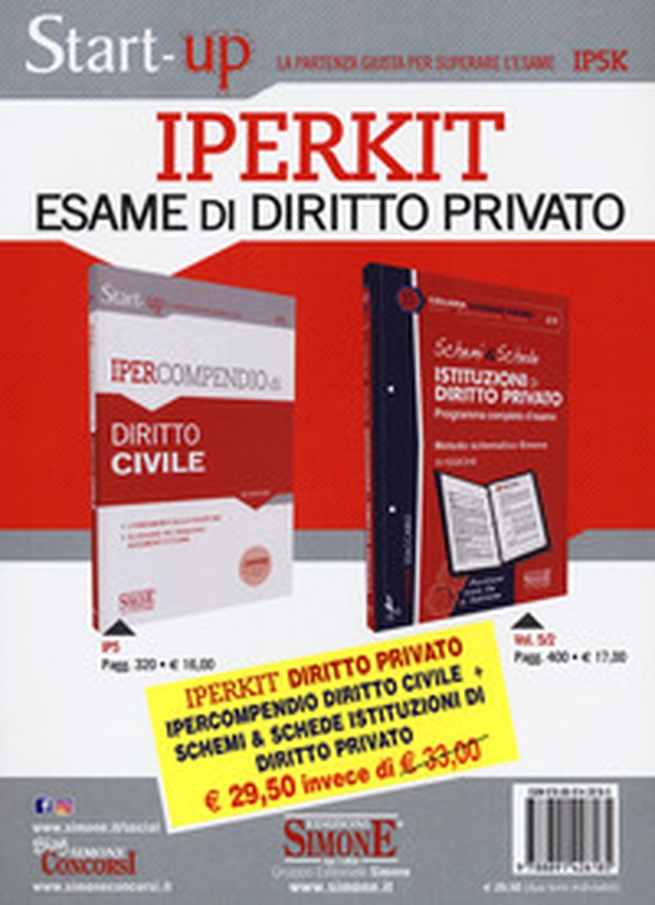 Iperkit esame di diritto privato. Ipercompendio diritto civile-Schemi & schede di istituzioni di diritto privato - Librerie.coop Iperkit esame di diritto privato. Ipercompendio diritto civile-Schemi & schede di istituzioni di diritto privato - Librerie.coop