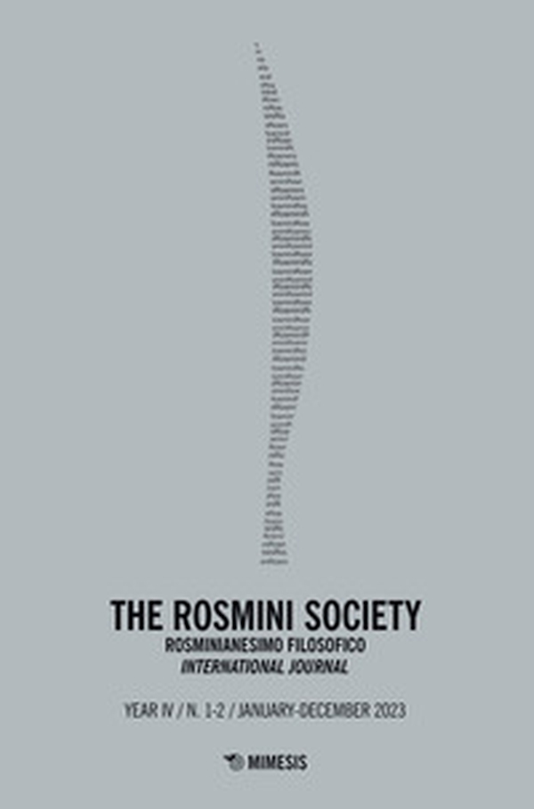 The Rosmini society. Rosminianesimo filosofico international journal - Vol. 1-2 - Librerie.coop The Rosmini society. Rosminianesimo filosofico international journal - Vol. 1-2 - Librerie.coop