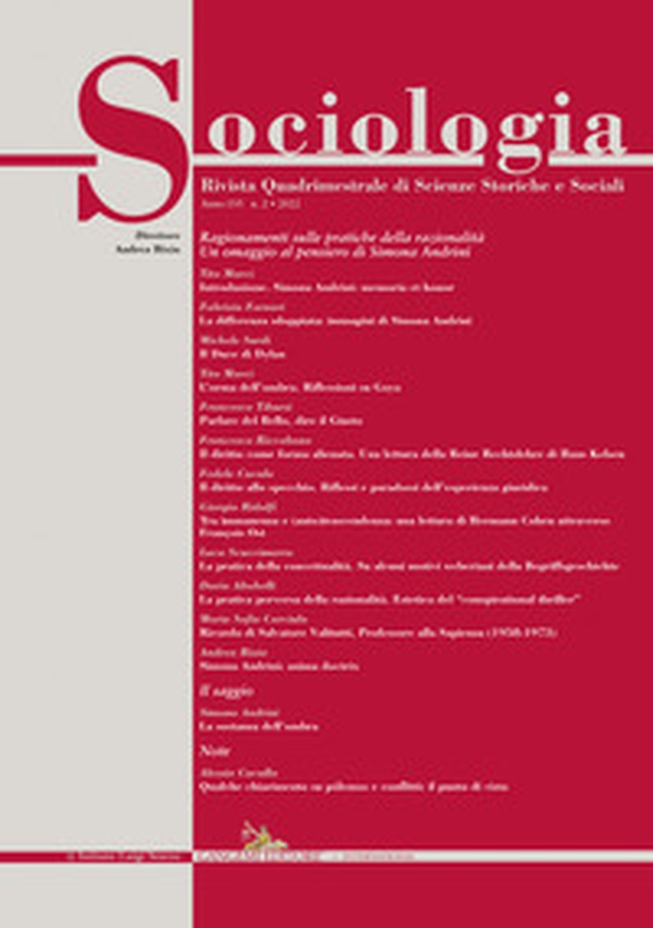Sociologia. Rivista quadrimestrale di scienze storiche e sociali - Vol. 2 - Librerie.coop Sociologia. Rivista quadrimestrale di scienze storiche e sociali - Vol. 2 - Librerie.coop
