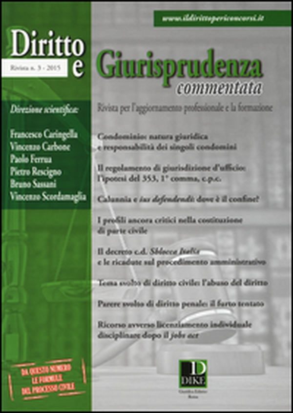 Diritto e giurisprudenza commentata - Vol. 3 - Librerie.coop Diritto e giurisprudenza commentata - Vol. 3 - Librerie.coop