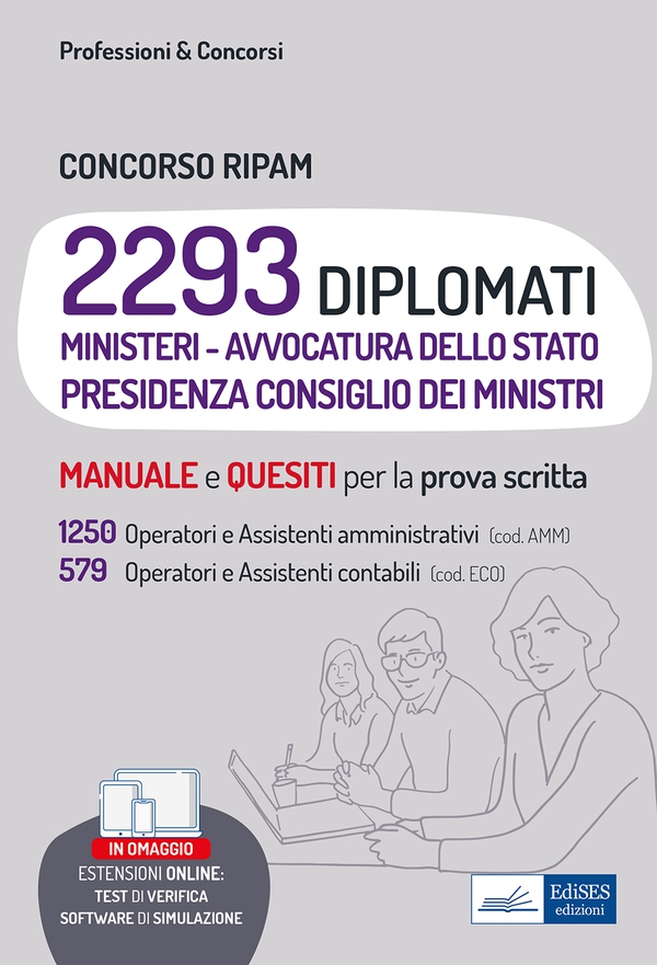 Concorso RIPAM 2293 diplomati - 1250 amministrativi (cod. AMM) e 579 contabili (cod. ECO) - Librerie.coop Concorso RIPAM 2293 diplomati - 1250 amministrativi (cod. AMM) e 579 contabili (cod. ECO) - Librerie.coop