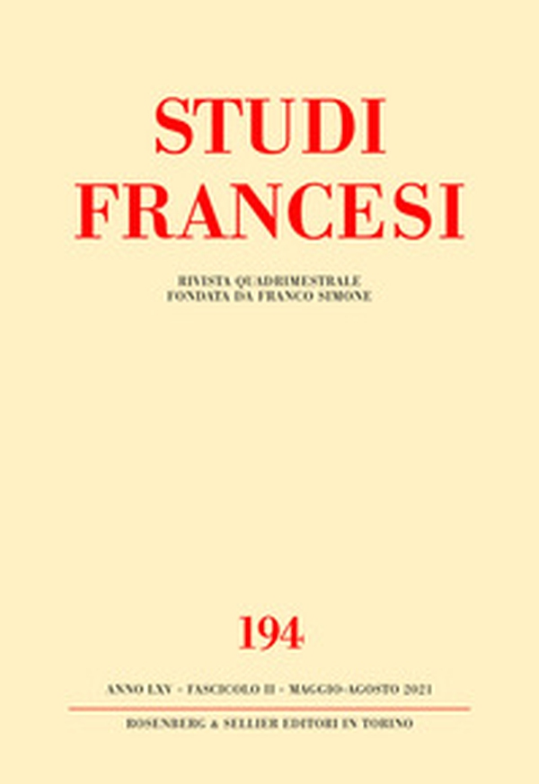 Studi francesi - Vol. 194 - Librerie.coop Studi francesi - Vol. 194 - Librerie.coop