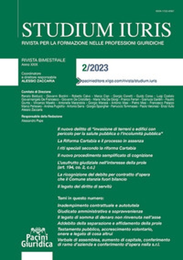 Studium iuris. Rivista per la formazione nelle professioni giuridiche - Vol. 2 - Librerie.coop Studium iuris. Rivista per la formazione nelle professioni giuridiche - Vol. 2 - Librerie.coop