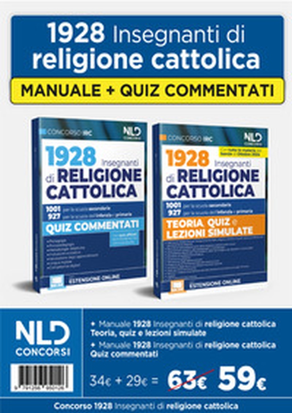 Concorso 1928 posti per insegnanti di religione cattolica. Kit Manuale + Quiz commentati per la preparazione al concorso - Librerie.coop Concorso 1928 posti per insegnanti di religione cattolica. Kit Manuale + Quiz commentati per la preparazione al concorso - Librerie.coop
