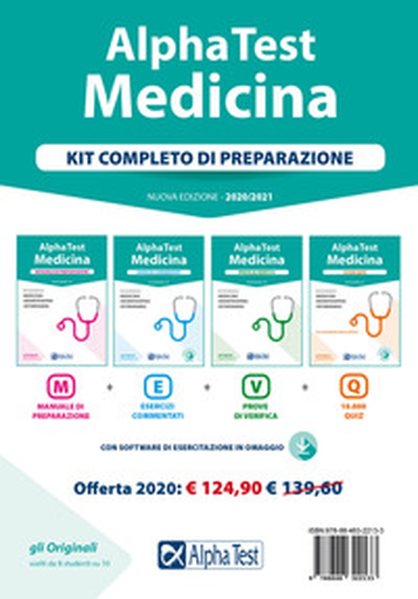Alpha Test. Medicina. Kit completo di preparazione: Manuale di preparazione-Esercizi commentati-Prove di verifica-10.000 quiz - Librerie.coop Alpha Test. Medicina. Kit completo di preparazione: Manuale di preparazione-Esercizi commentati-Prove di verifica-10.000 quiz - Librerie.coop