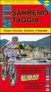 MTB-4 Sanremo. Carte dei sentieri di Liguria per mountain bike MTB VTT - Librerie.coop