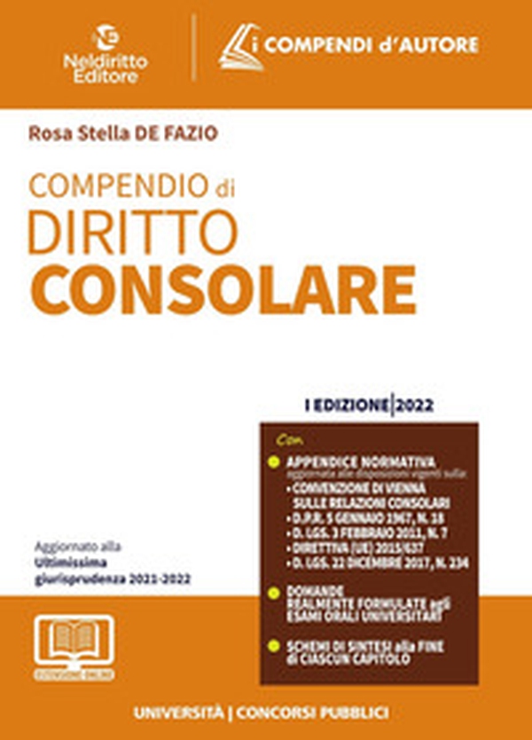 Compendio di diritto consolare 2022 - Librerie.coop Compendio di diritto consolare 2022 - Librerie.coop