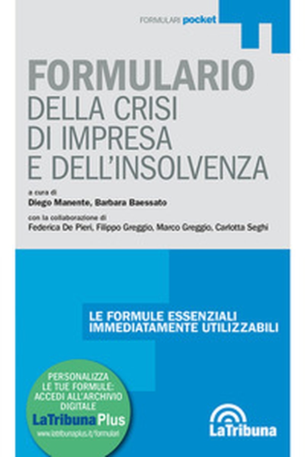 Formulario della crisi d'impresa e dell'insolvenza - Librerie.coop Formulario della crisi d'impresa e dell'insolvenza - Librerie.coop