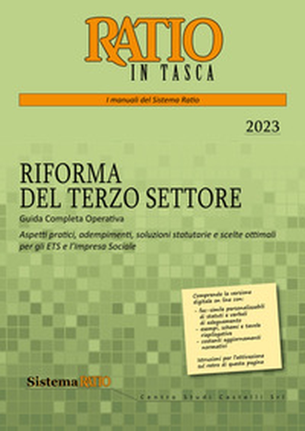 La riforma del terzo settore. Guida completa operativa. Aspetti pratici, adempimenti, soluzioni statutarie e scelte ottimali per gli ETS e l'impresa sociale - Librerie.coop La riforma del terzo settore. Guida completa operativa. Aspetti pratici, adempimenti, soluzioni statutarie e scelte ottimali per gli ETS e l'impresa sociale - Librerie.coop