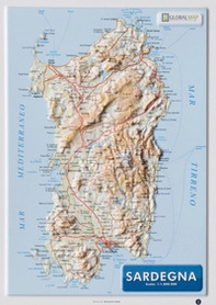 Sardegna 1:1.000.000 (carta in rilievo da banco con cornice cm 31,2x22,55) - Librerie.coop