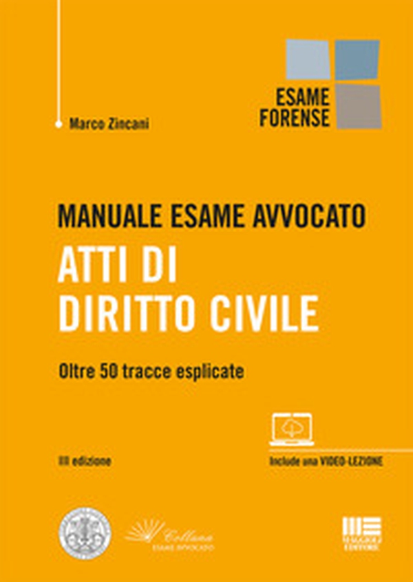 Manuale esame avvocato. Atti di diritto civile. Oltre 50 tracce esplicate - Librerie.coop Manuale esame avvocato. Atti di diritto civile. Oltre 50 tracce esplicate - Librerie.coop