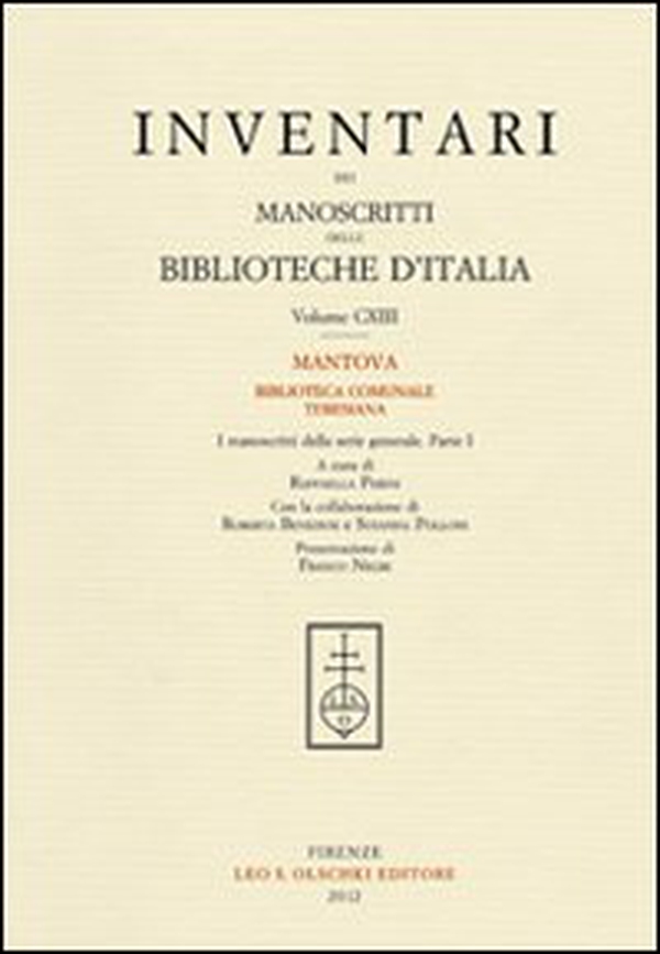 Inventari dei manoscritti delle biblioteche d'Italia - Vol. 113 - Librerie.coop Inventari dei manoscritti delle biblioteche d'Italia - Vol. 113 - Librerie.coop
