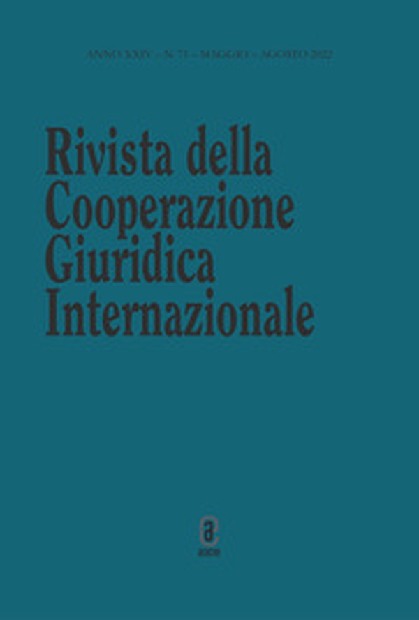 Rivista della Cooperazione Giuridica Internazionale. Quadrimestrale dell'istituto Internazionale di Studi Giuridici - Librerie.coop Rivista della Cooperazione Giuridica Internazionale. Quadrimestrale dell'istituto Internazionale di Studi Giuridici - Librerie.coop