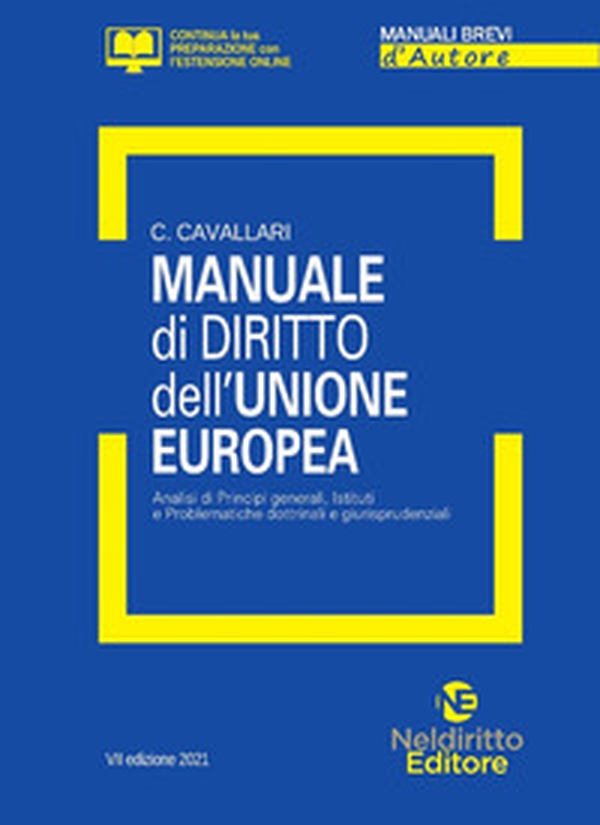 Manuale di diritto dell'Unione Europea. Analisi di principi generali, Istituti e problematiche dottrinali e giurisprudenziali - Librerie.coop Manuale di diritto dell'Unione Europea. Analisi di principi generali, Istituti e problematiche dottrinali e giurisprudenziali - Librerie.coop