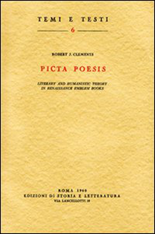 Picta poesis. Literary and humanistic theory in Renaissance emblem books - Librerie.coop Picta poesis. Literary and humanistic theory in Renaissance emblem books - Librerie.coop