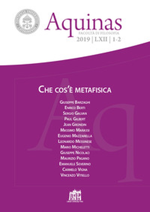 Aquinas. Rivista internazionale di filosofia - Librerie.coop Aquinas. Rivista internazionale di filosofia - Librerie.coop