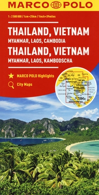 Thailandia, Vietnam. Myanmar, Laos, Cambogia 1:2.500.000 - Librerie.coop